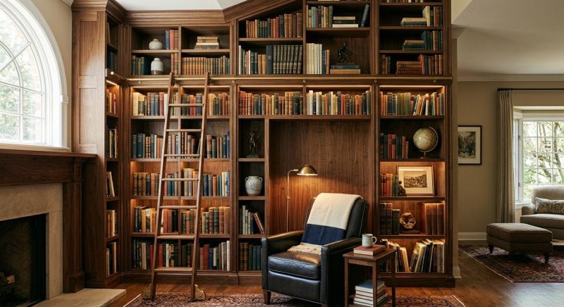 Custom Bookshelves Installation in Fairfax, VA